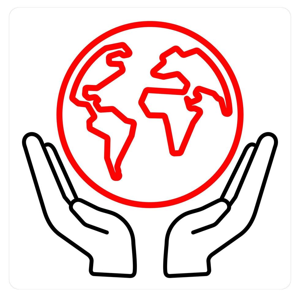 Save Earth and earth icon concept vector