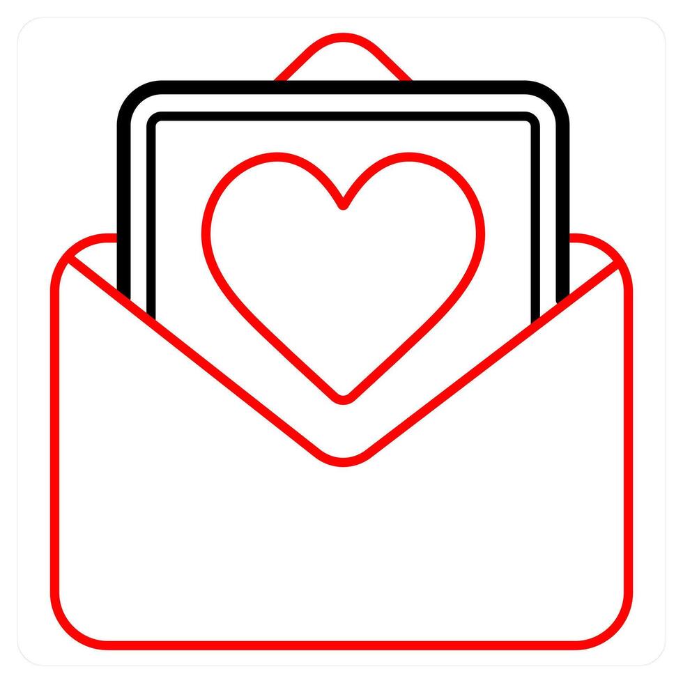 Mail and like icon concept vector