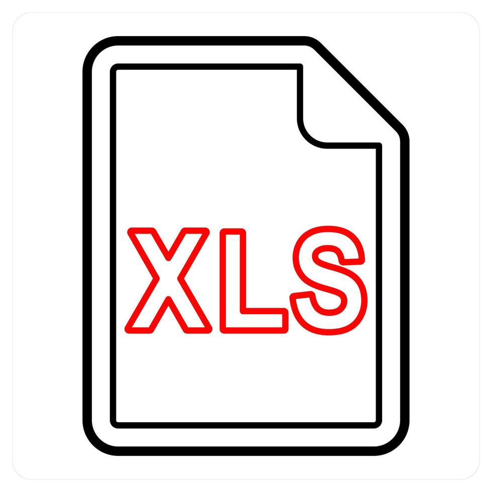 Excel Sheet and xls icon concept vector
