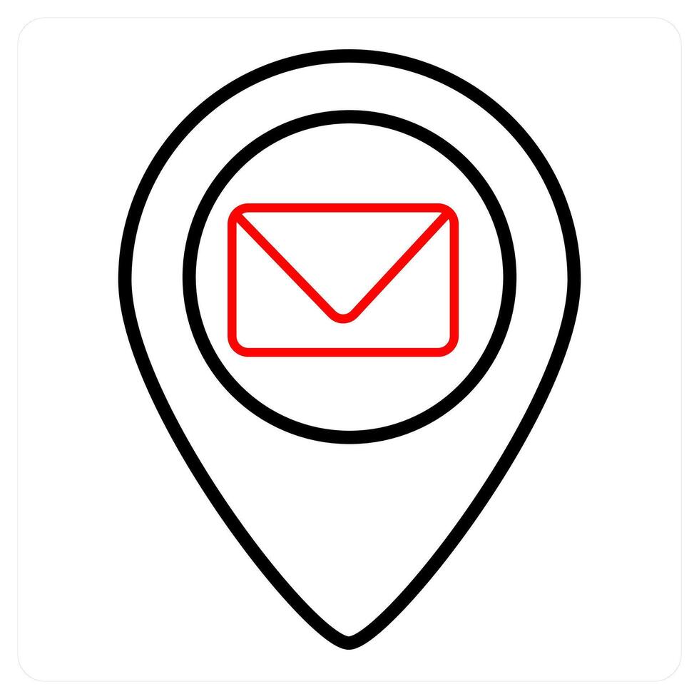 message location and location icon concept vector