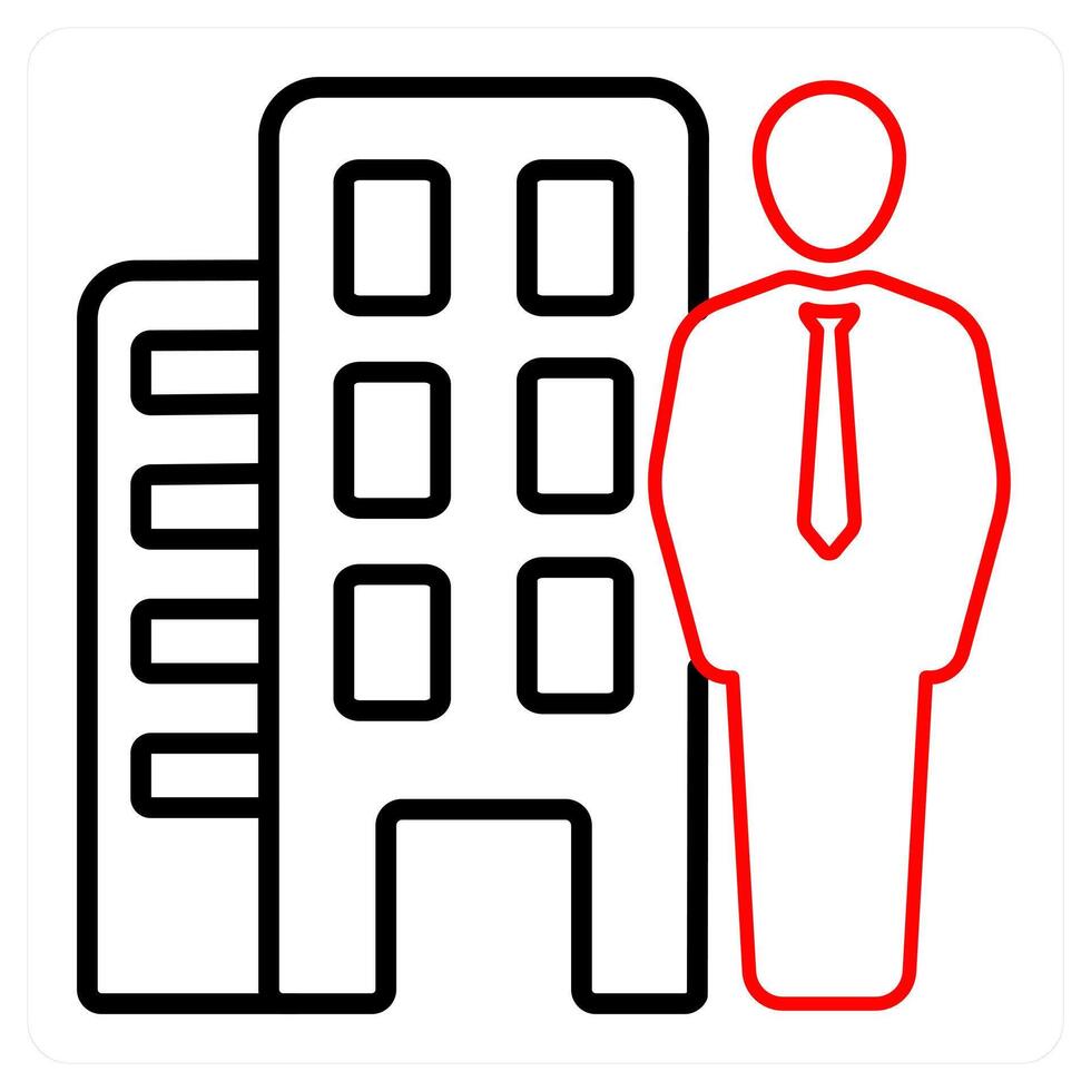 Property Dealer and man icon concept vector