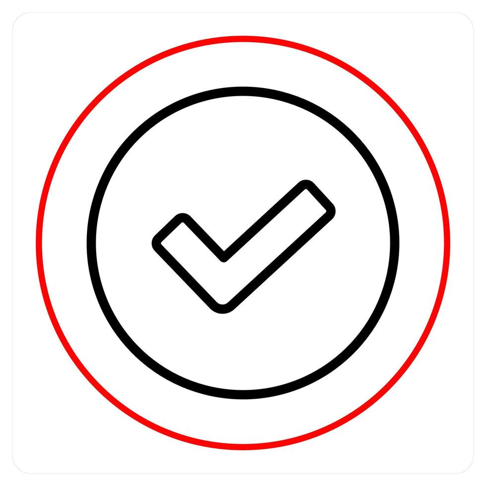 Verified and right icon concept vector