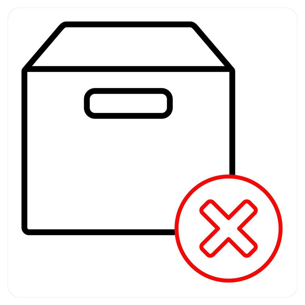 Delete box and pack icon concept vector