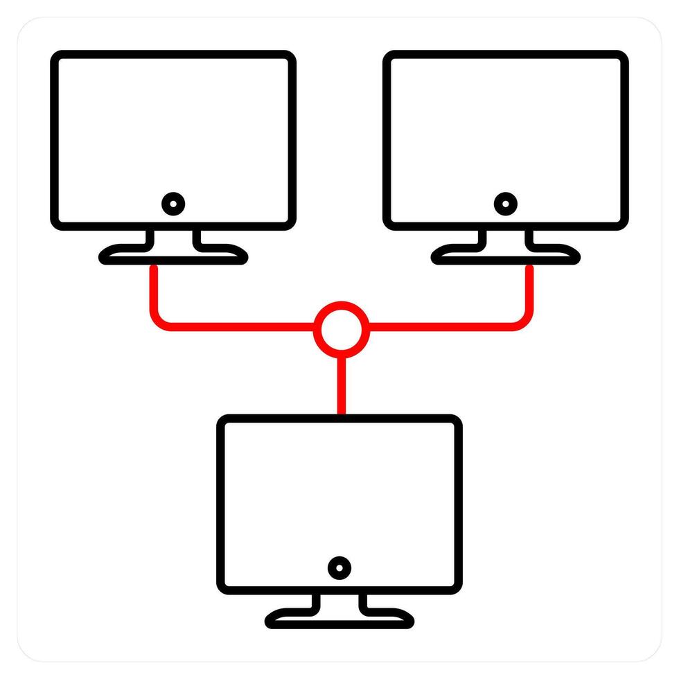 Network and link icon concept vector