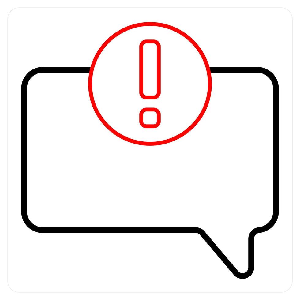 Error in comment and alert icon concept vector