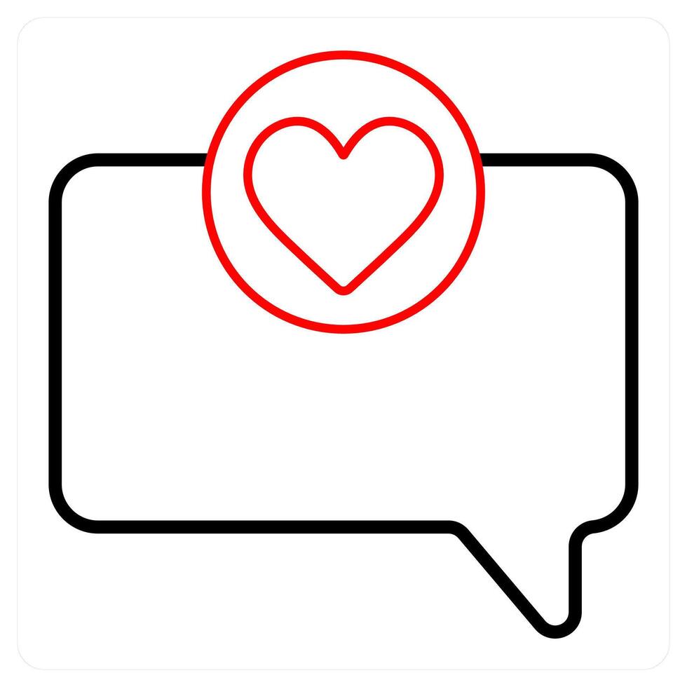 Favourite comment and heart icon concept vector