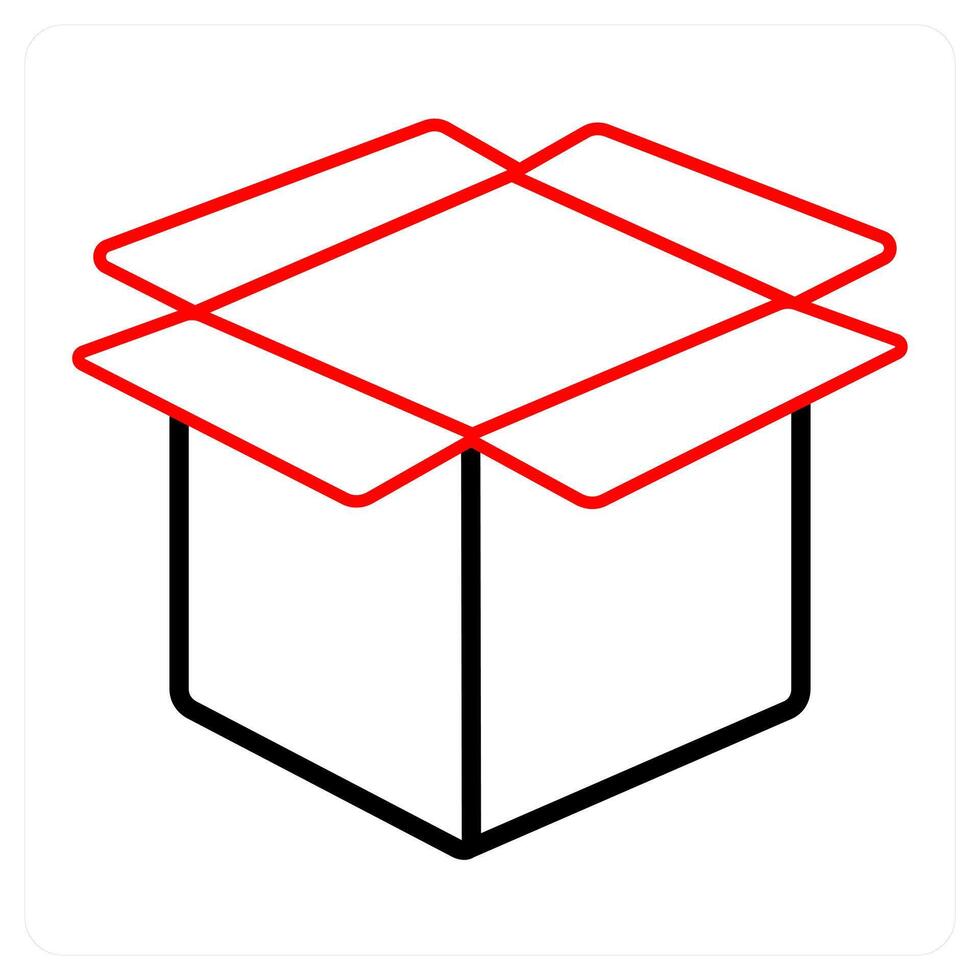 Box and open box icon concept vector