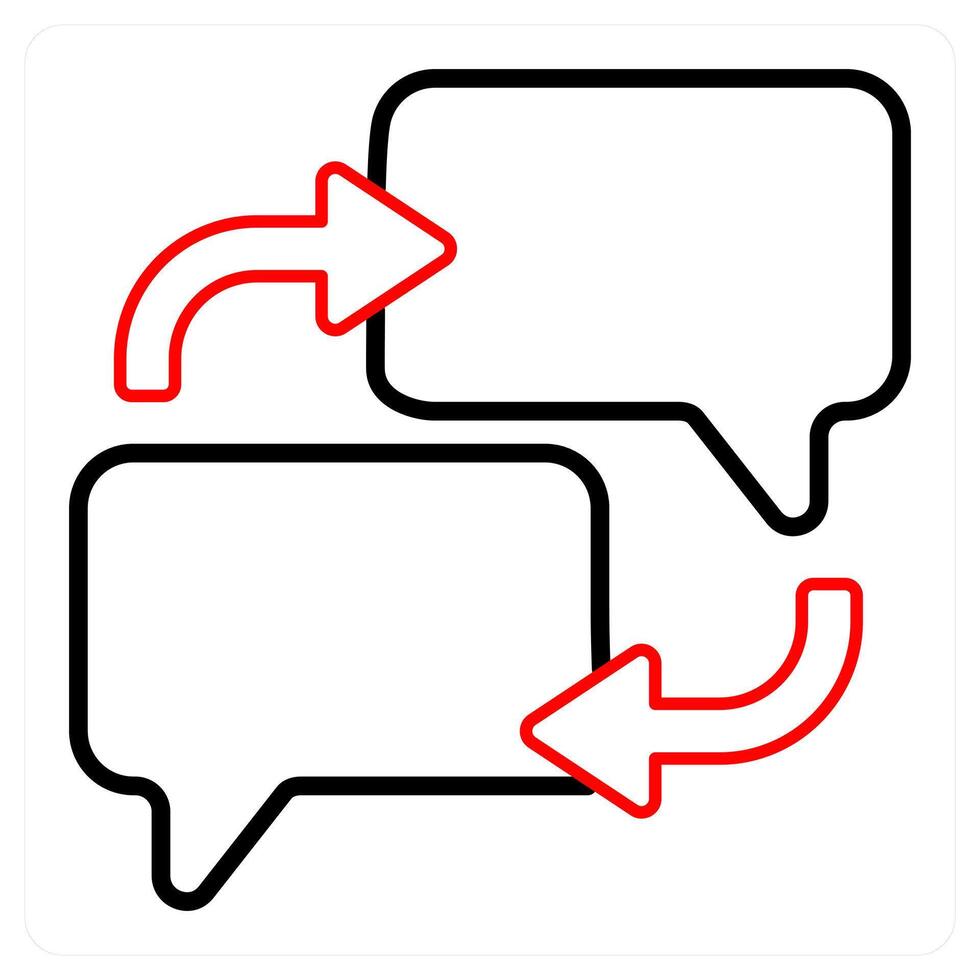 Communication and discussion icon concept vector