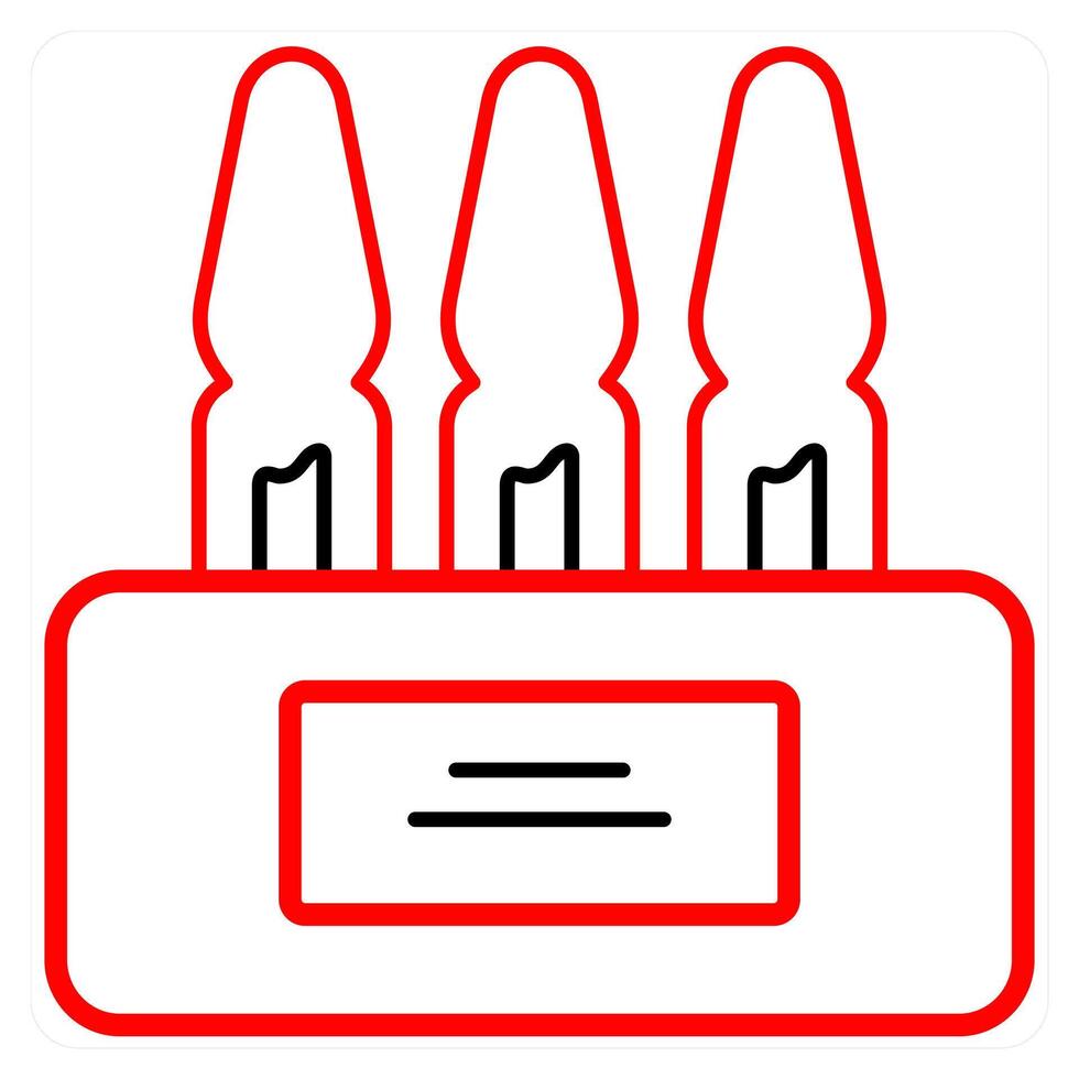 Ampoule and drug icon concept vector