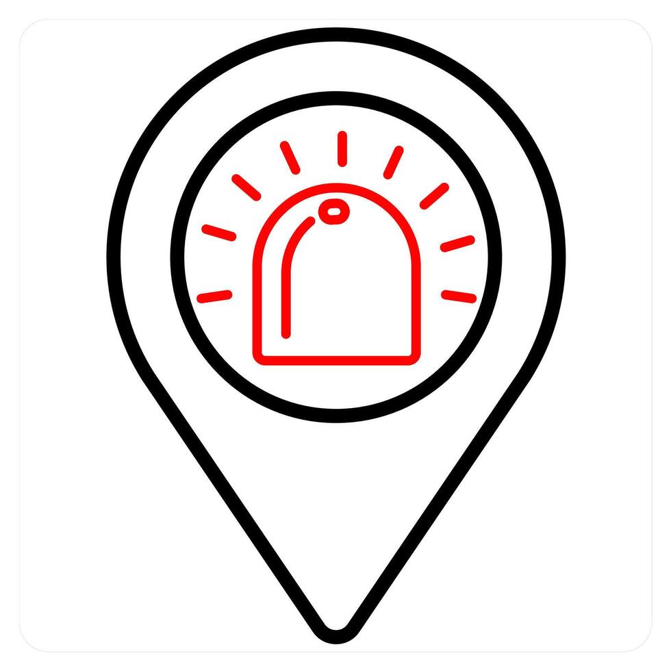 Ambulance Location and map icon concept vector