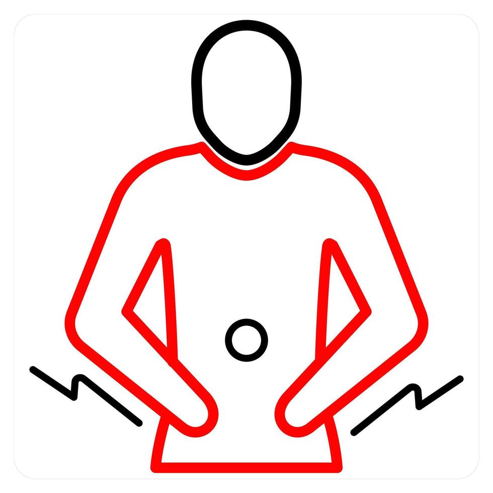 Diarrhea and pain icon concept vector
