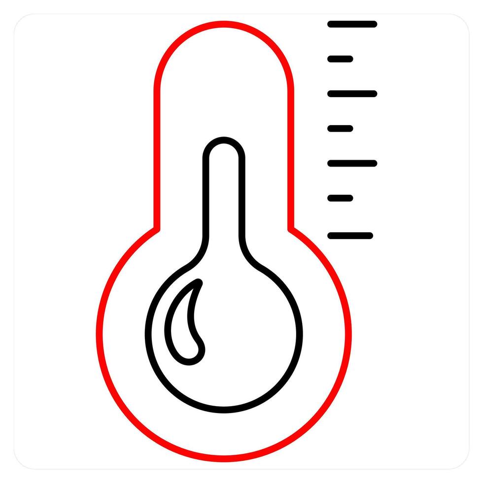 Thermometer and heat icon concept vector