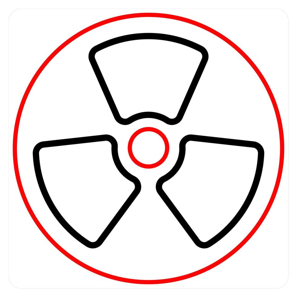Radiation Sign and radition icon concept vector