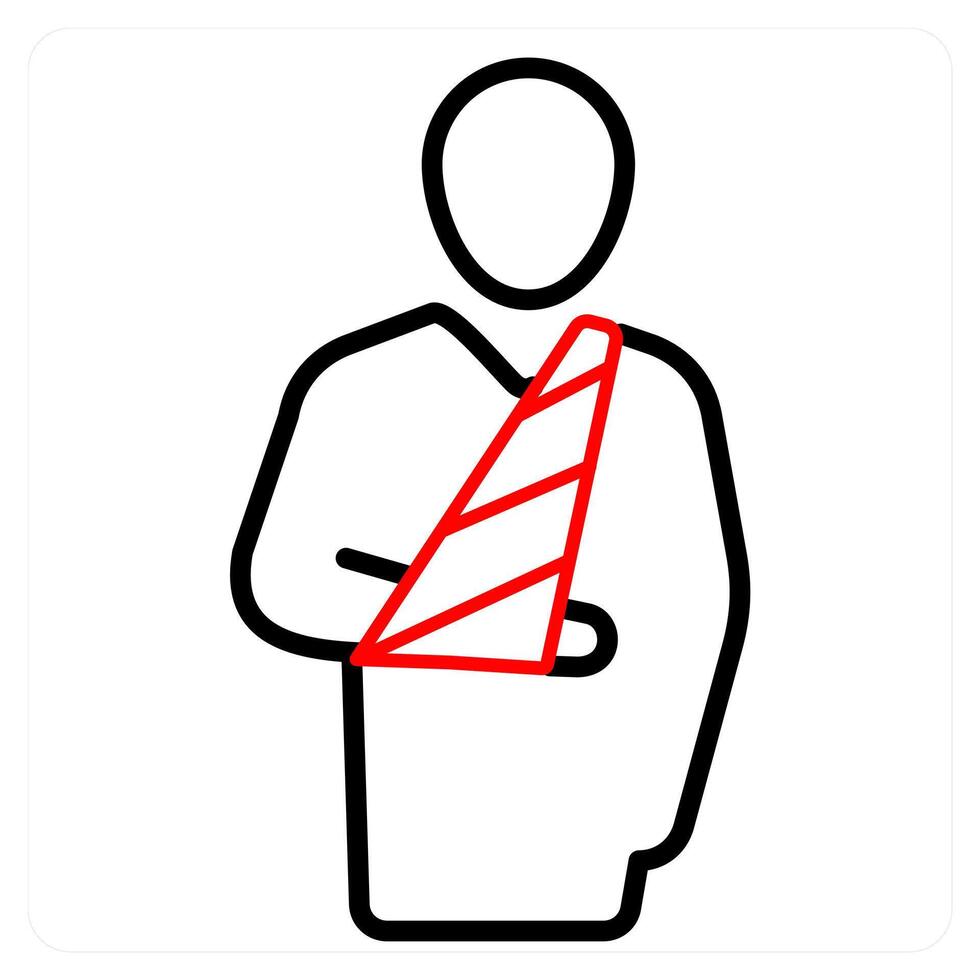 Broken Arm and hospital icon concept vector