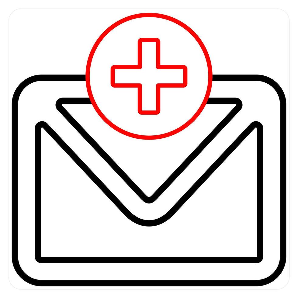 Medical Mail and sign icon concept vector