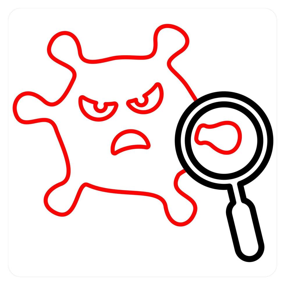Virus Scan and search icon concept vector