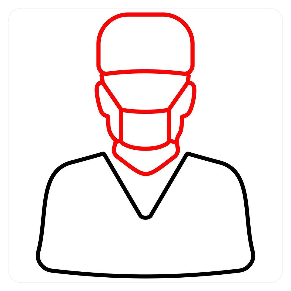 Surgeon and doctor icon concept vector