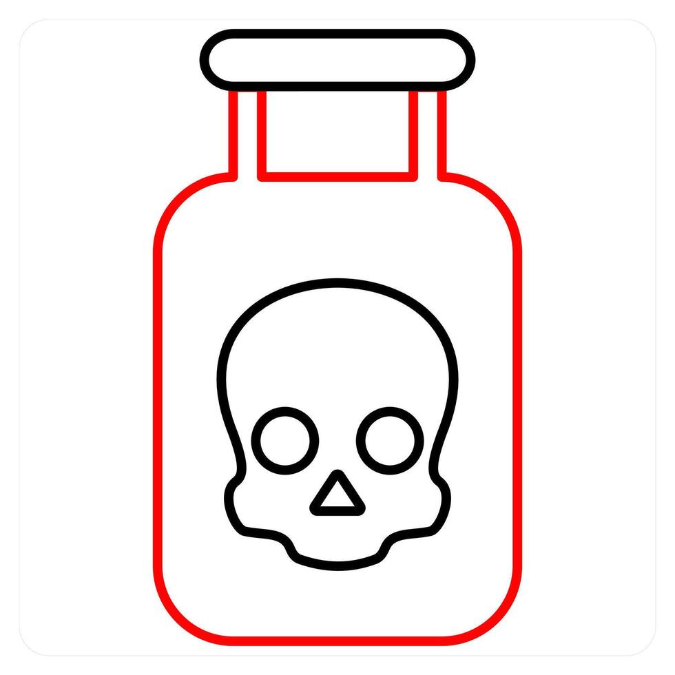 Poison and bone icon concept vector