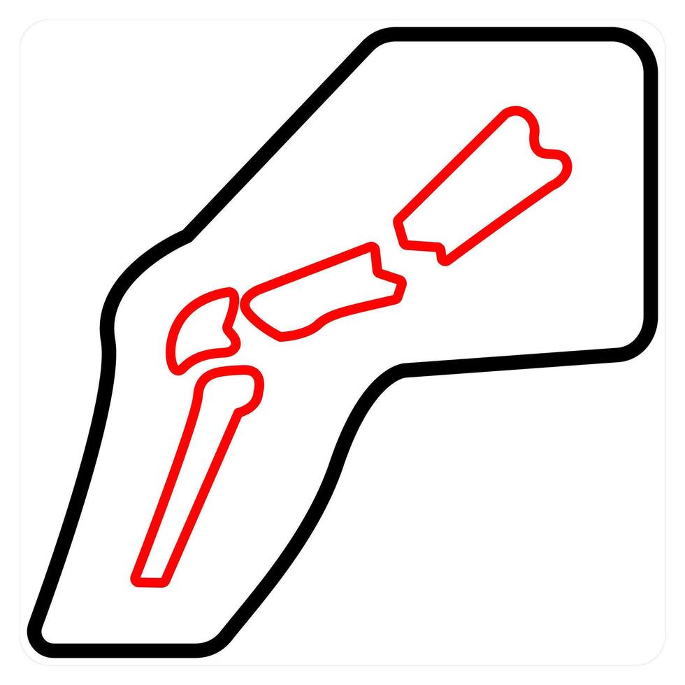 Broken Leg and foot icon concept vector
