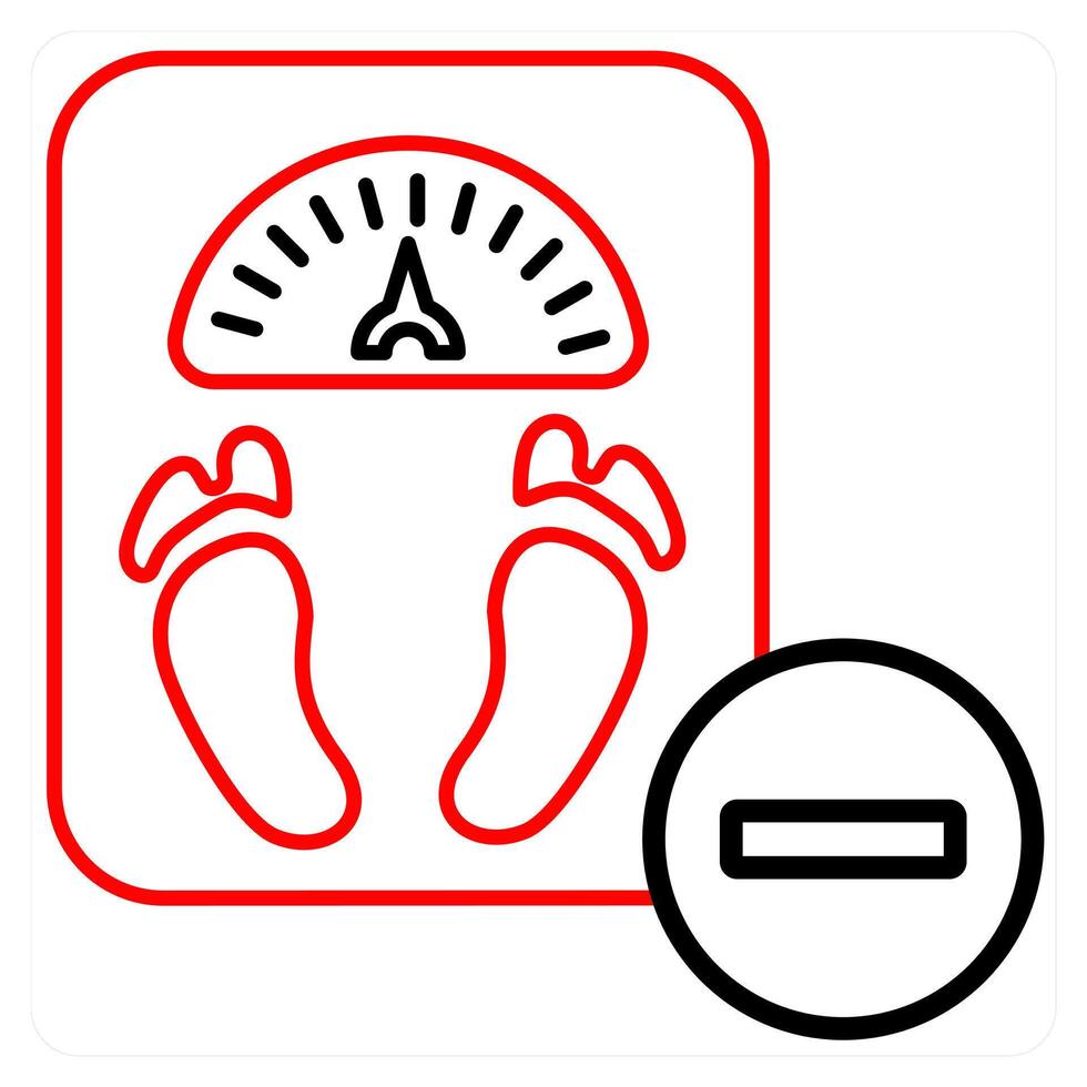 Weight Loss and scale icon concept vector