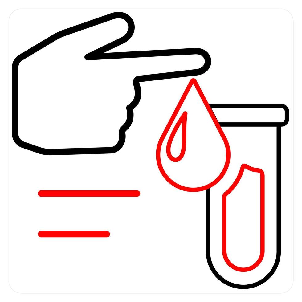Blood Test and report icon concept vector