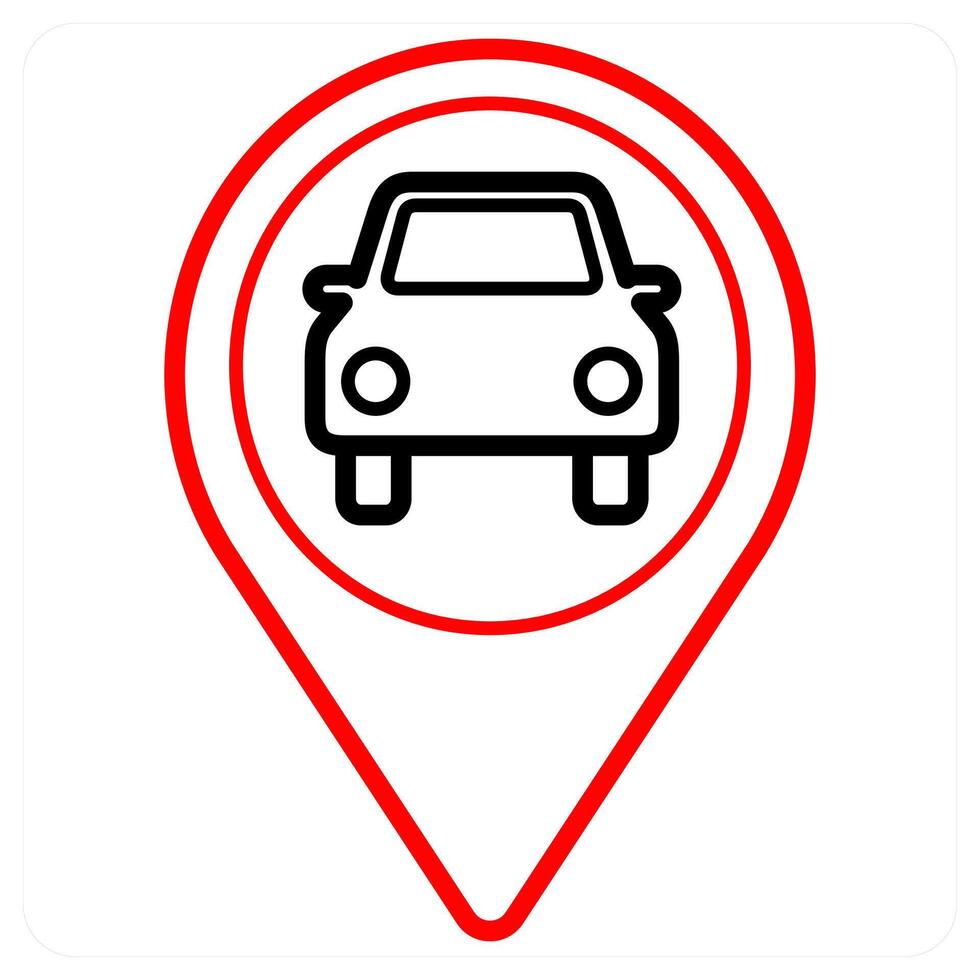Car Parking and location icon concept vector