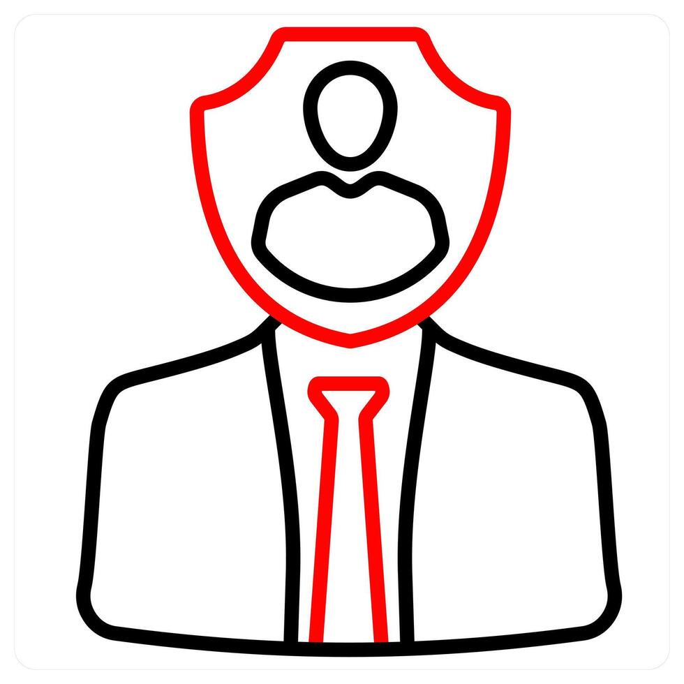 Officer And Administrator Icon Concept vector