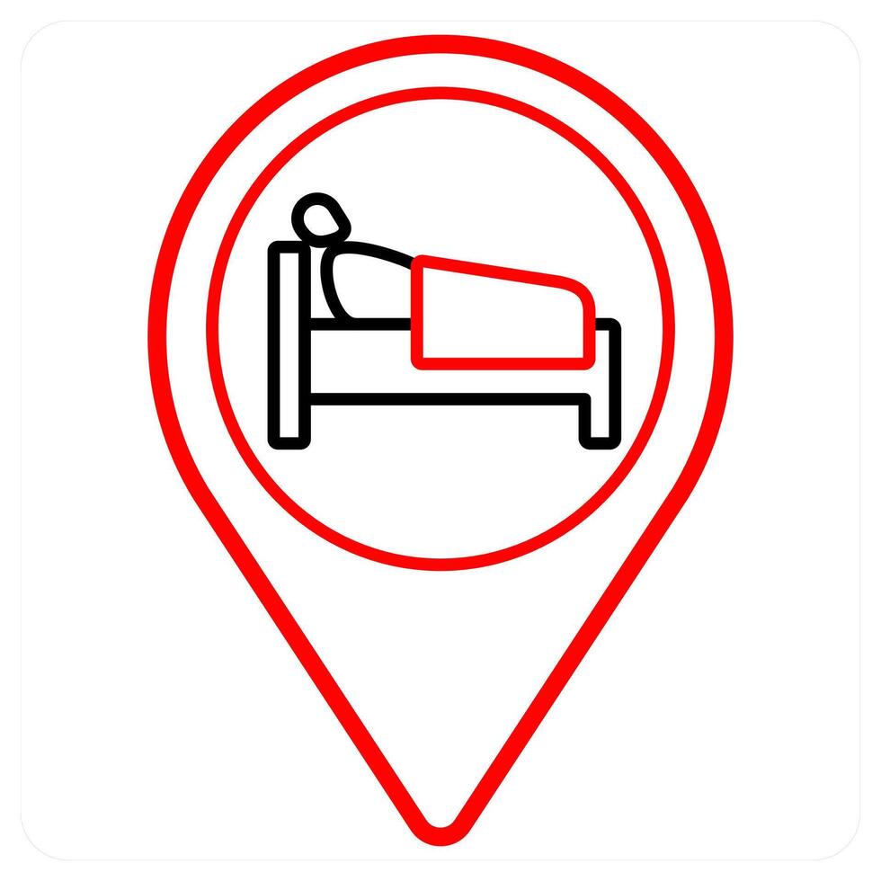Rest House and location icon concept vector