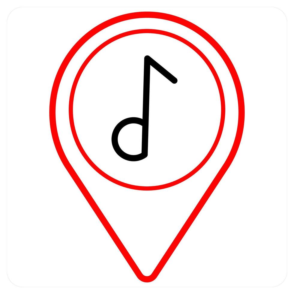 Audio and location icon concept vector