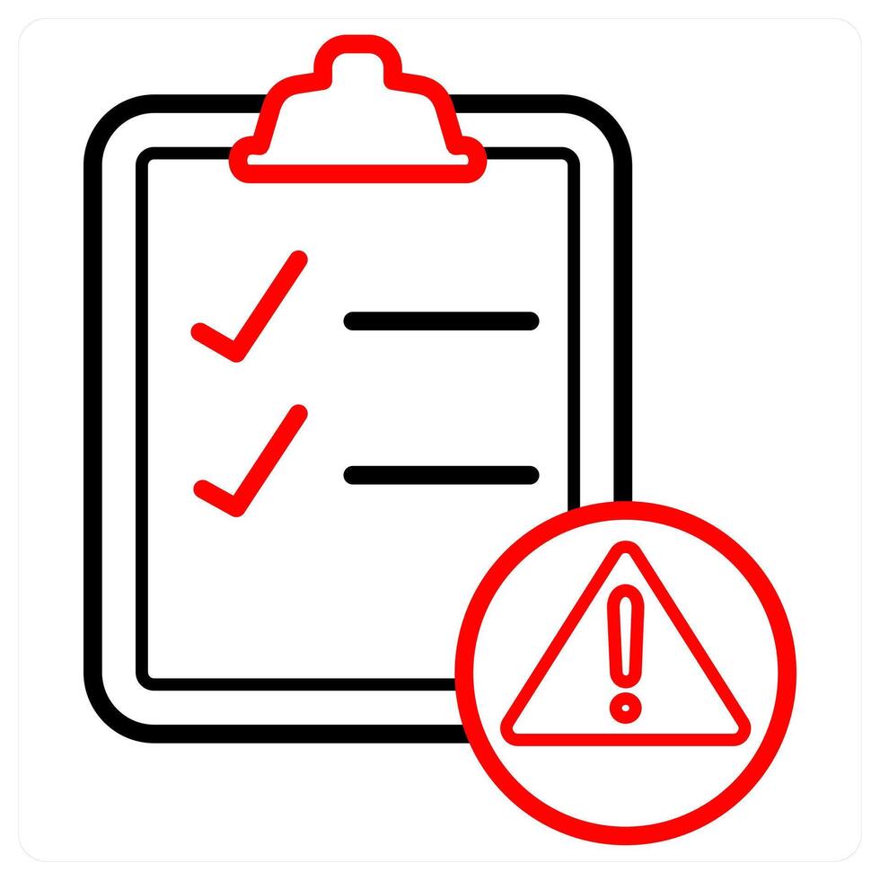 Warning List And Checklist Icon Concept vector