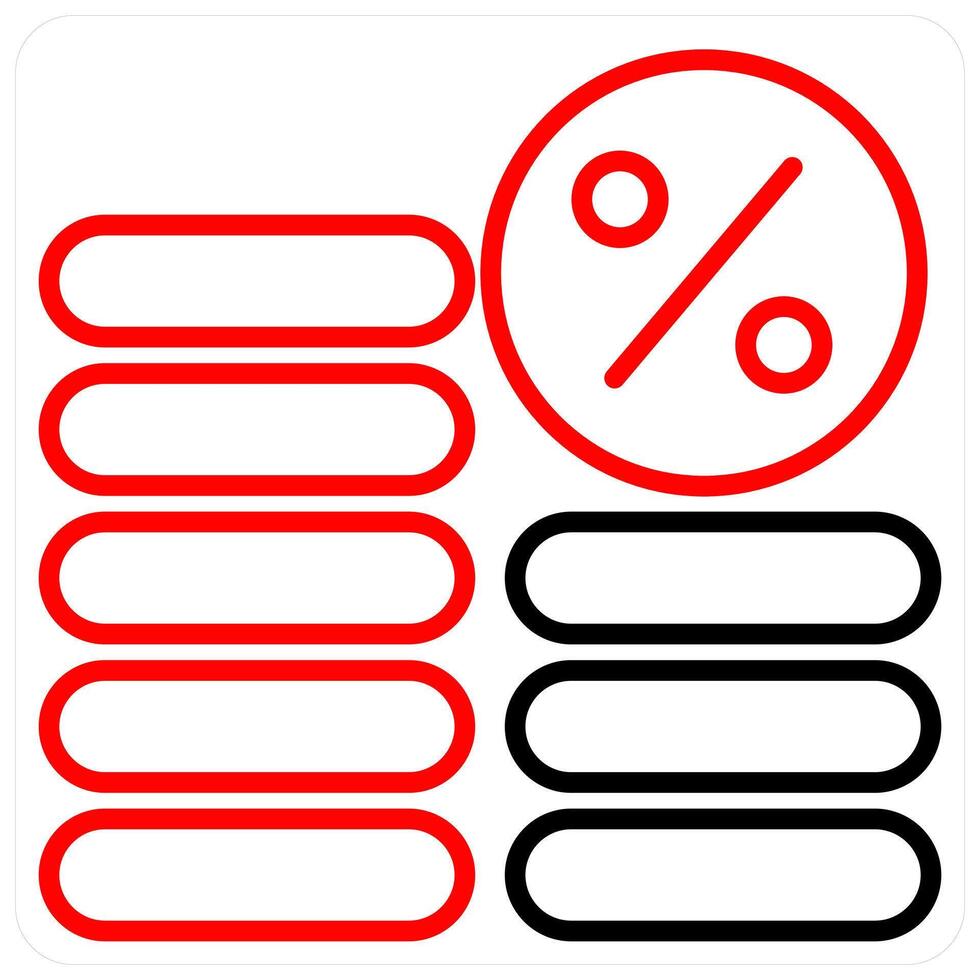 Interest Percent and market icon concept vector
