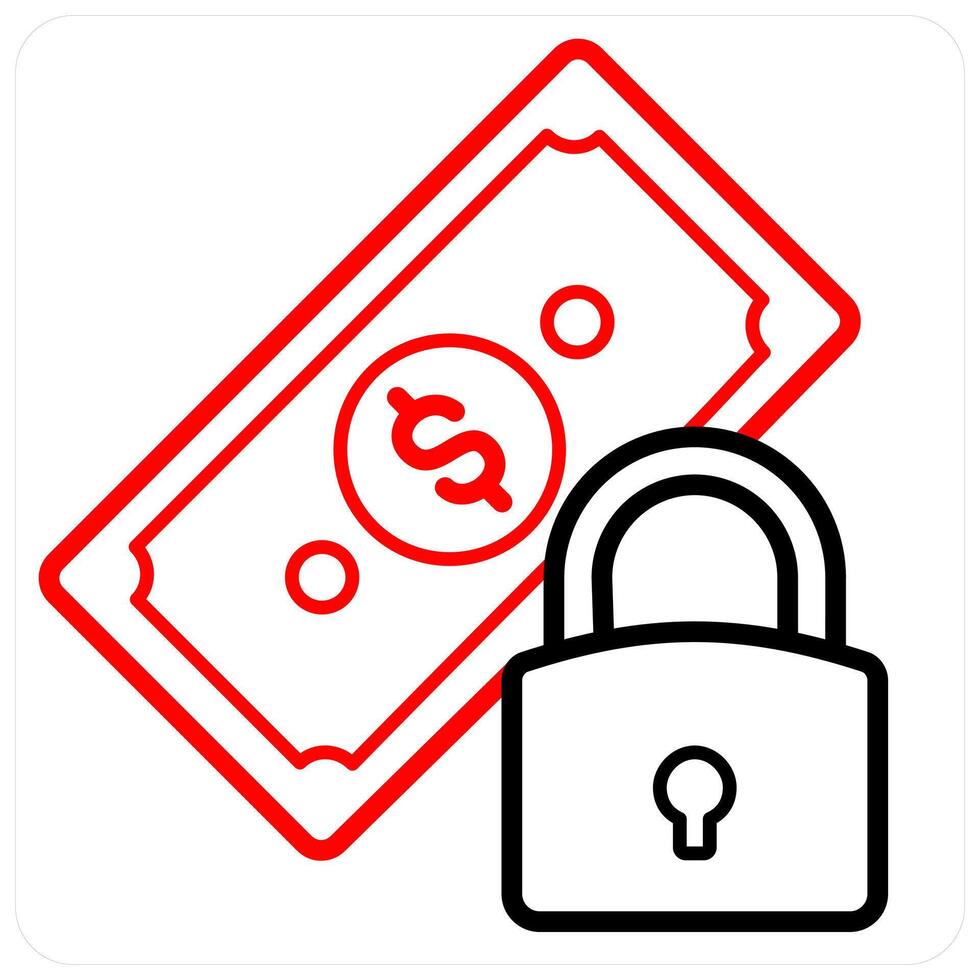 Secured Loan and protection icon concept vector