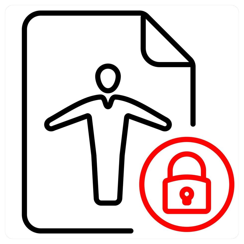 Personal Data And Gdpr Icon Concept vector
