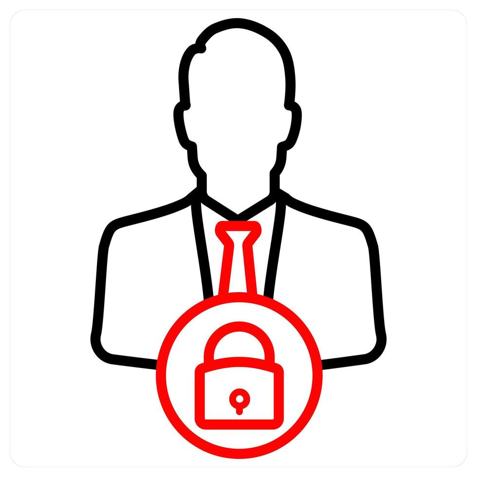 Profile Lock And Account Icon Concept vector