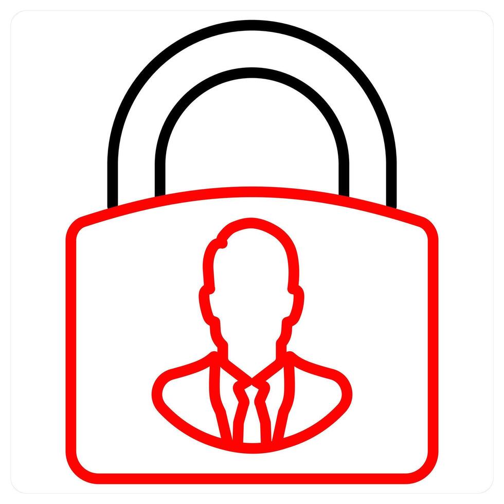 Profile Lock And Account Icon Concept vector