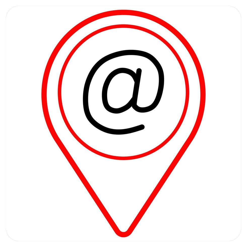 Email and location icon concept vector