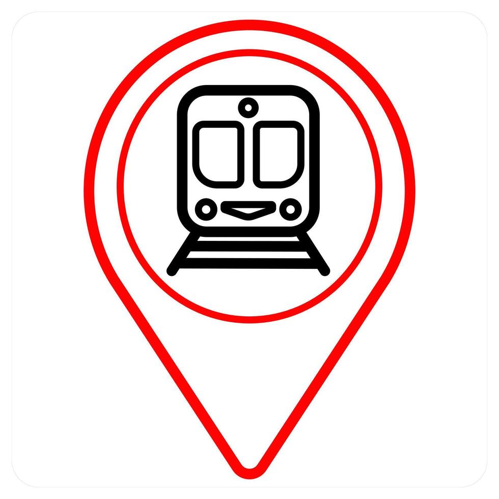 train location and location icon concept vector