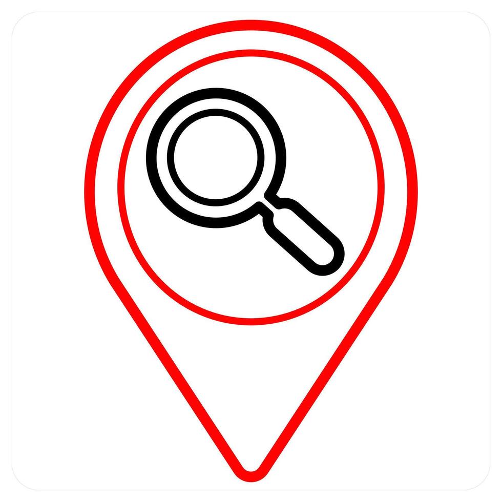 search and location icon concept vector