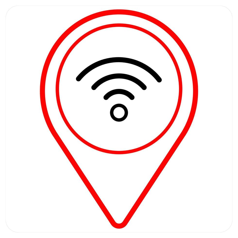 wifi and location icon concept vector