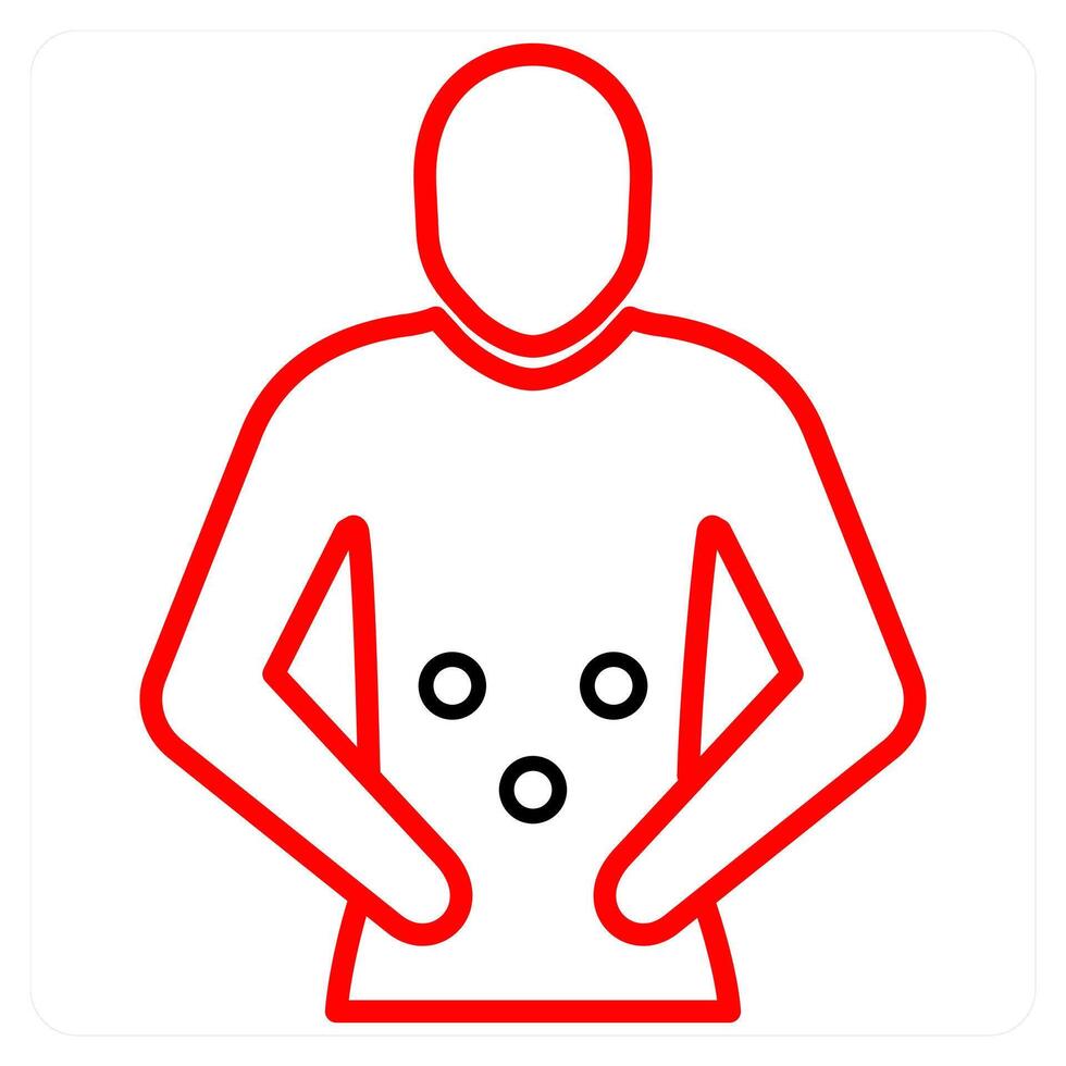 Rash and itchy icon concept vector