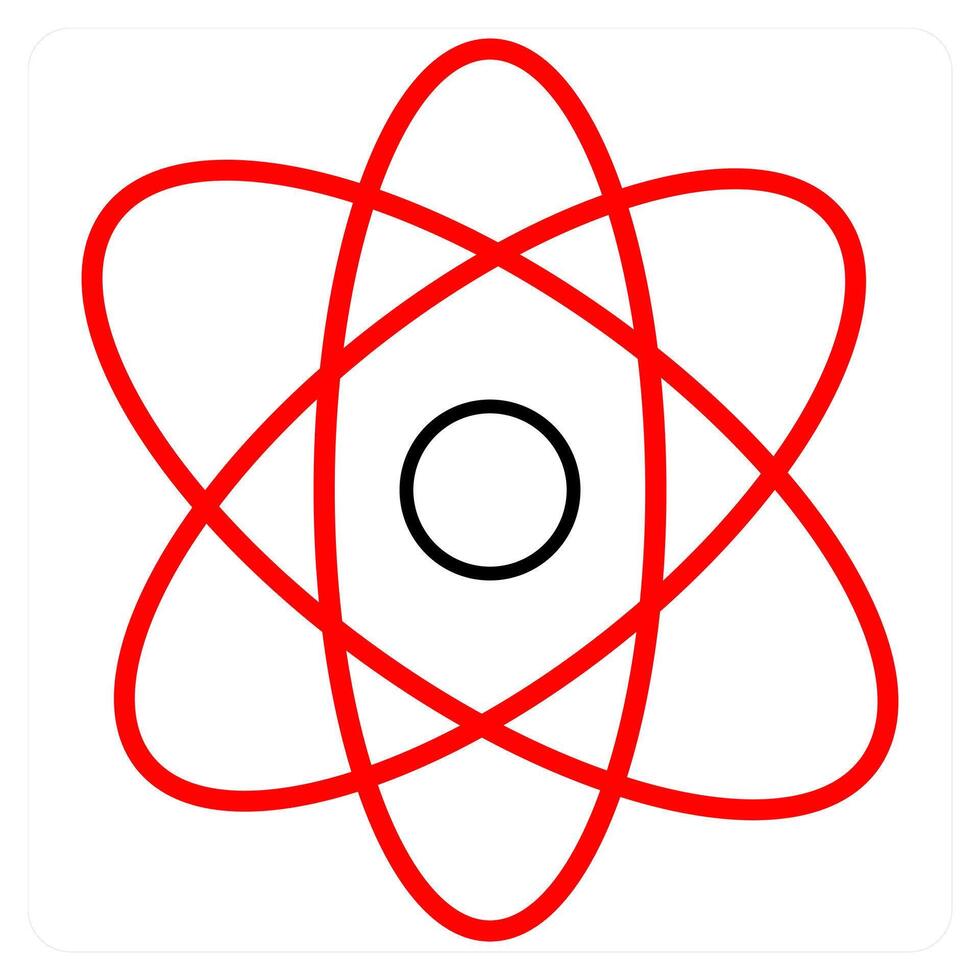 Atom and atomic icon concept vector