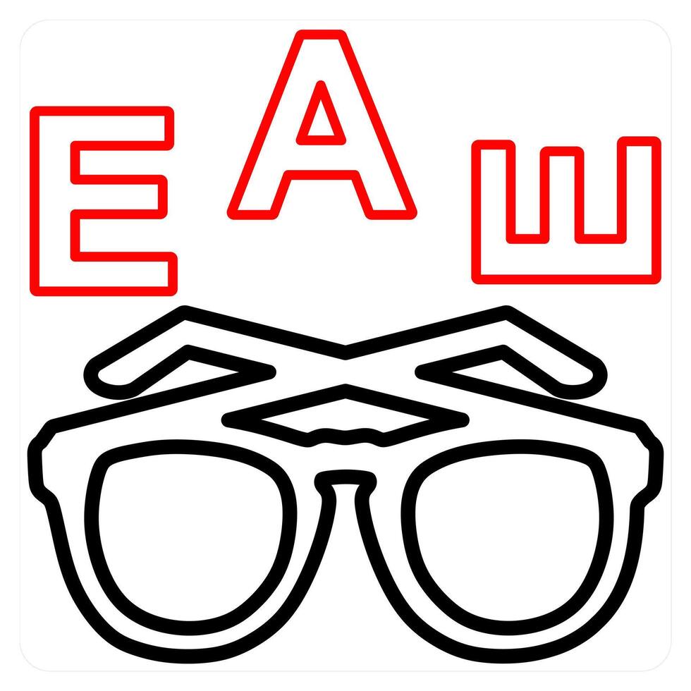 Eye Test and eye test icon concept vector