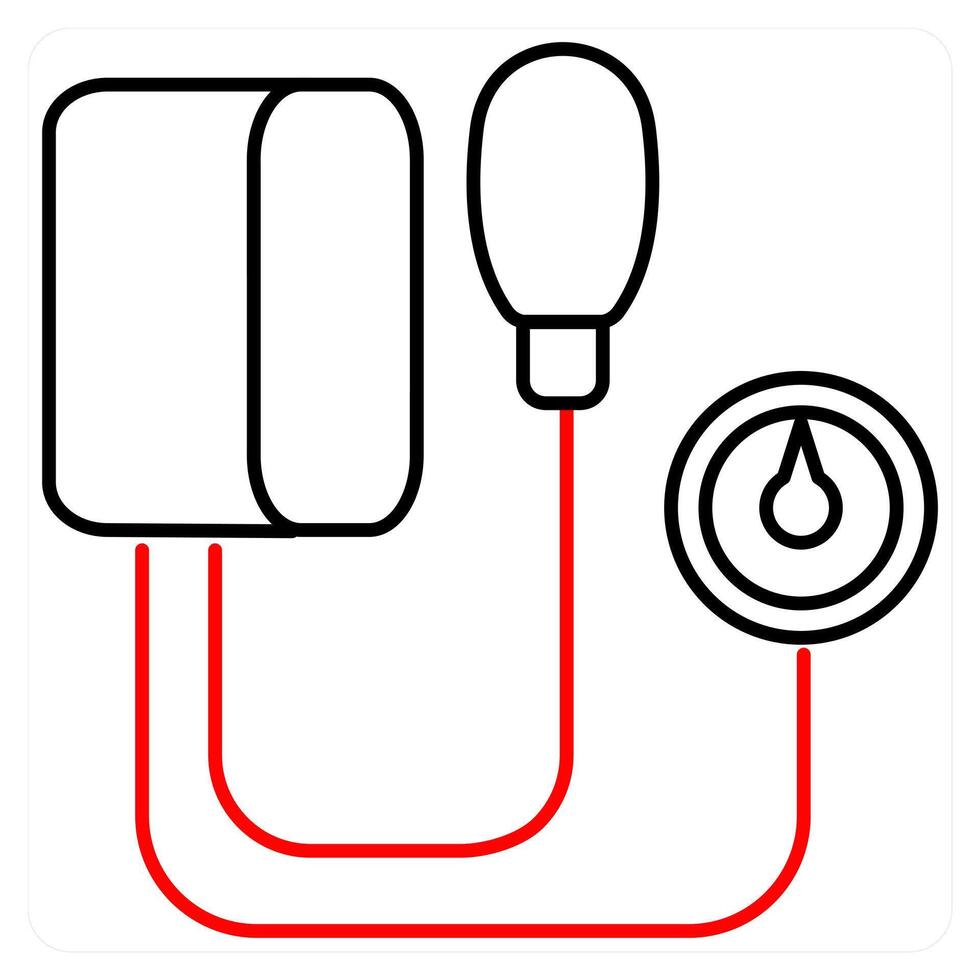 Blood Pressure Kit and check icon concept vector