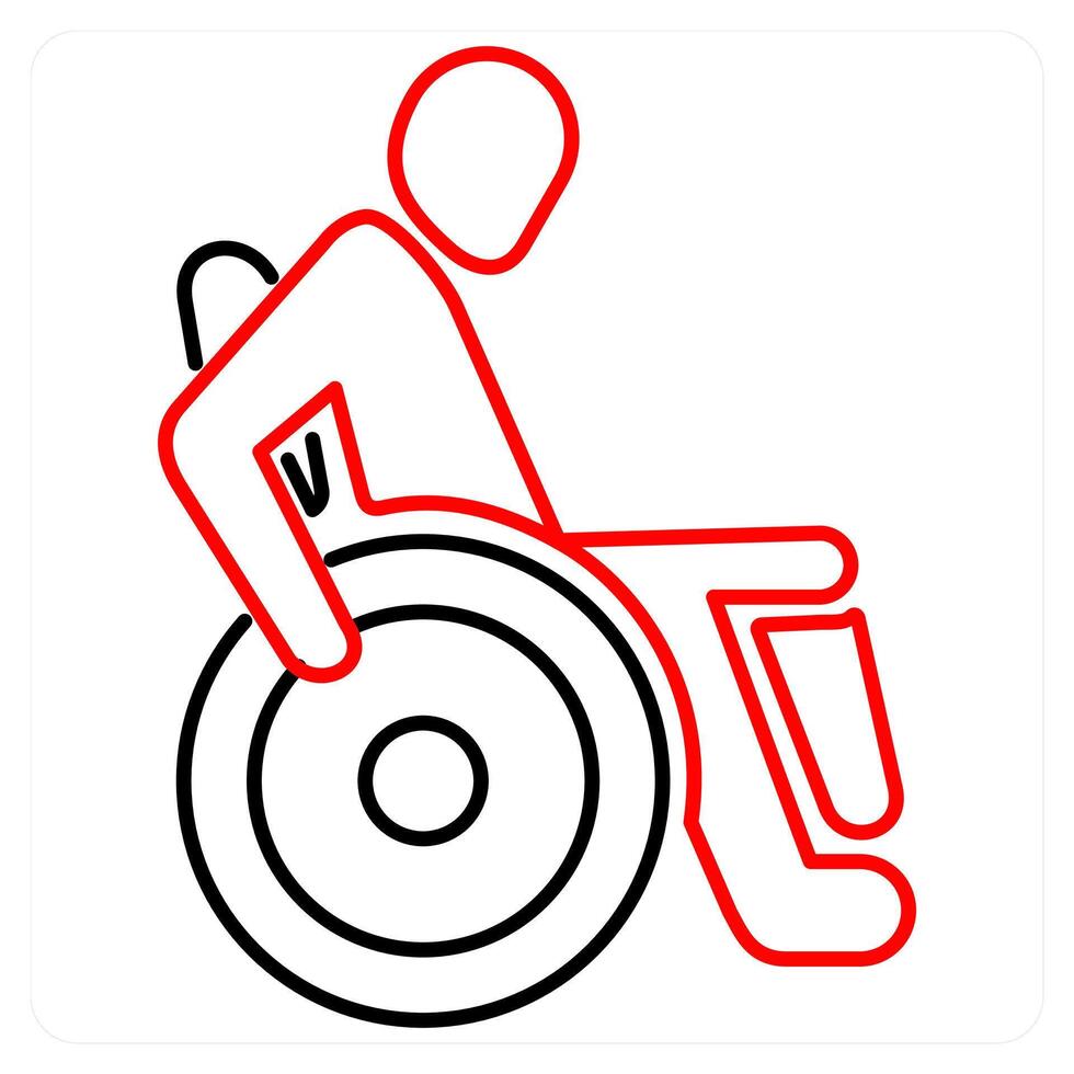 Disability and chair icon concept vector