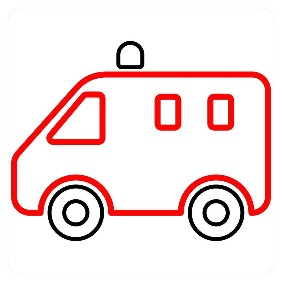Ambulance and van icon concept vector