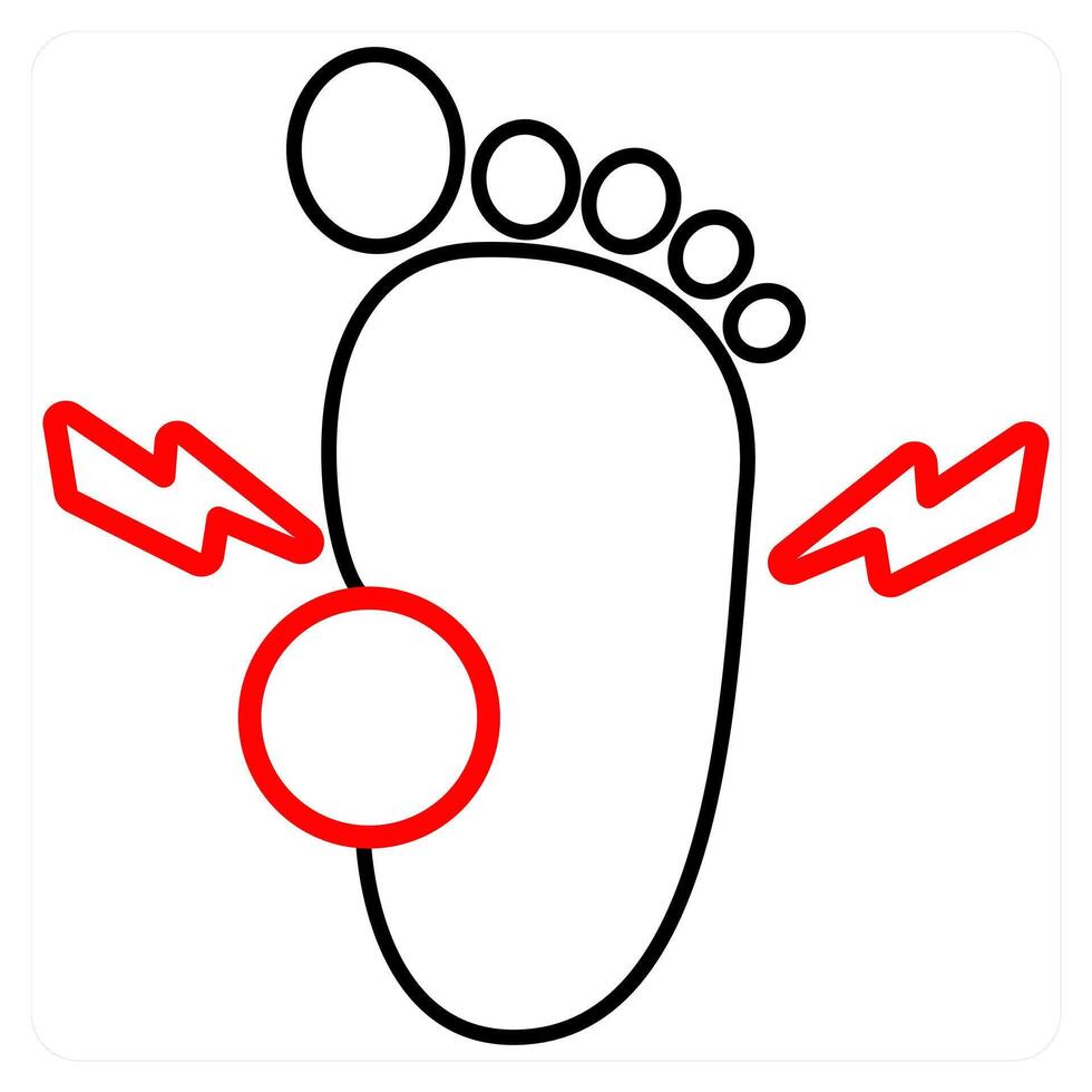 Foot Pain and pain icon concept vector