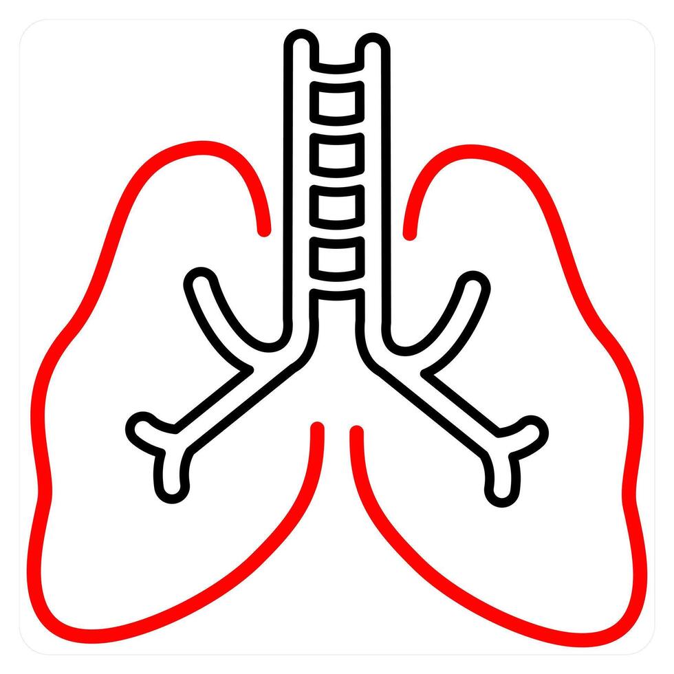Pulmonology and lungs icon concept vector