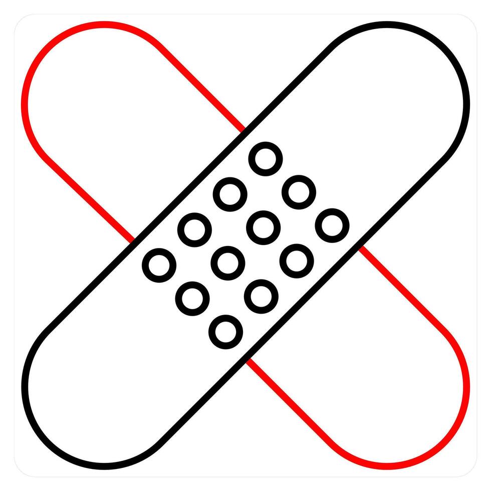 Band Aid and path icon concept vector