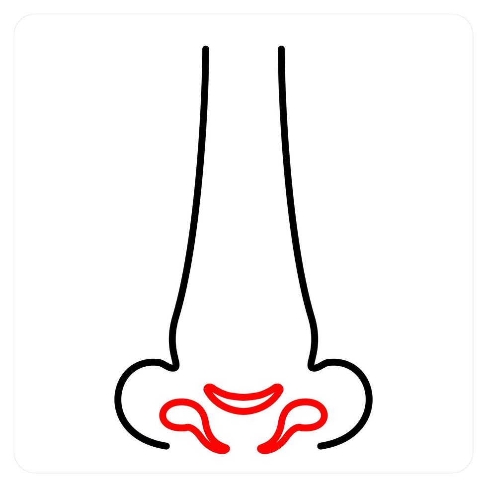 Rhinology and nose icon concept vector