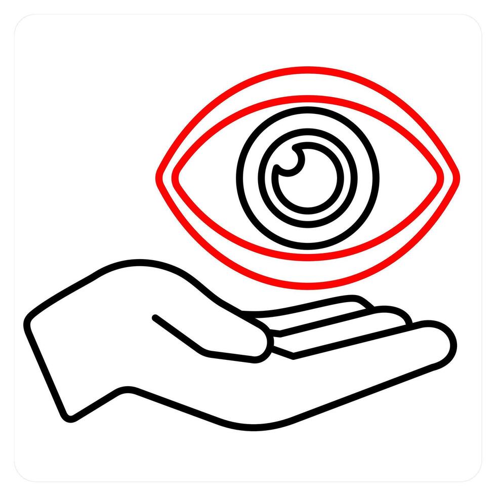 Eye Care and view icon concept vector